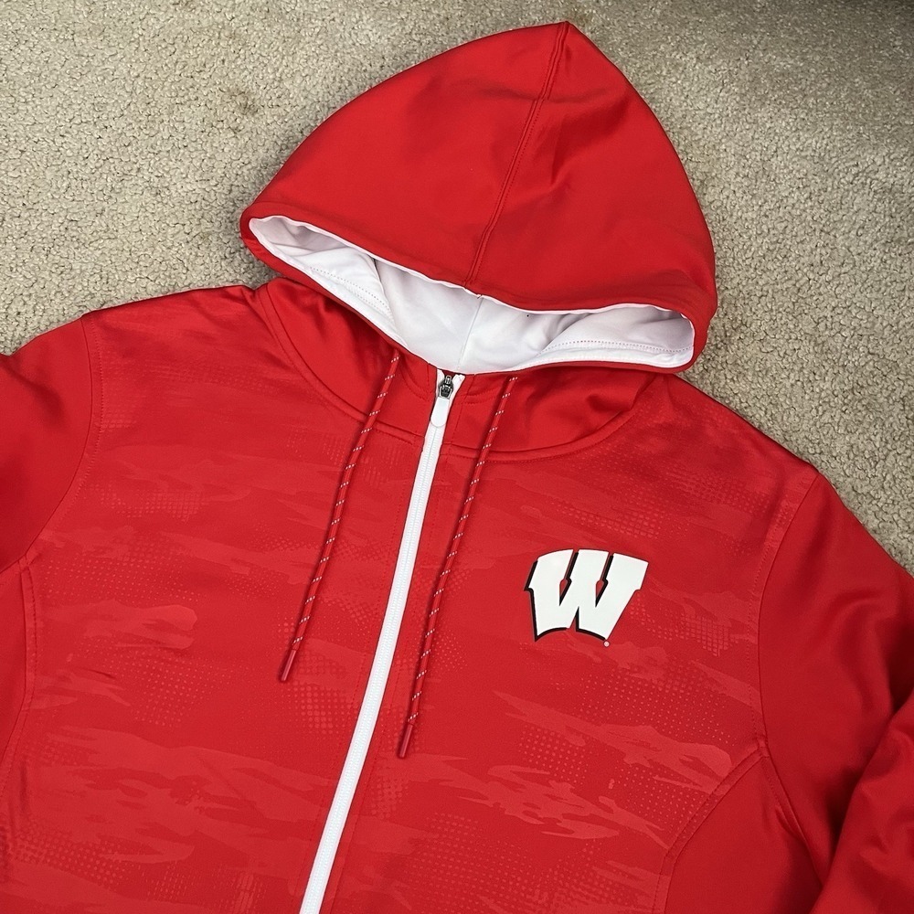 Wisconsin Badgers Zip Up Jacket Men's Size X-Large Fanatics Wisconsin Hoodie